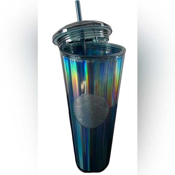 STARBUCKS 2022 Iridescent Ocean Periwinkle Kaleidoscope Dome Venti Cup 24oz - Picture 1 of 6